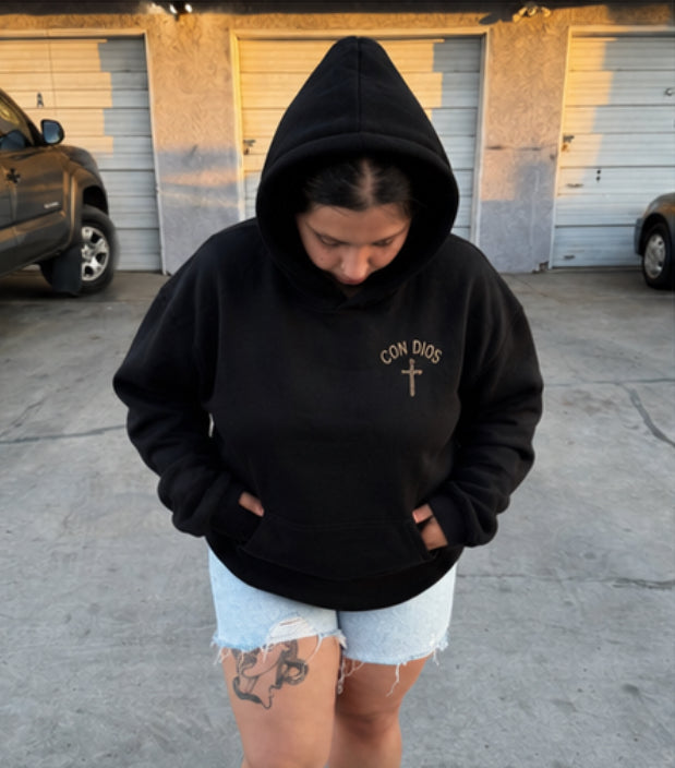 Con Dios Hoodie – Black Faith